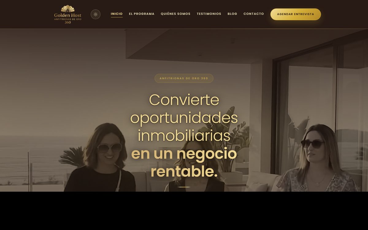 Sitio web de Anfitrionas de Oro 360