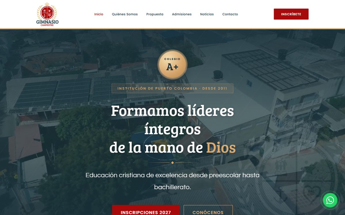 Sitio web de Gimnasio Campestre