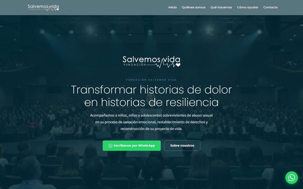 Sitio web de Fundación Salvemos Vida