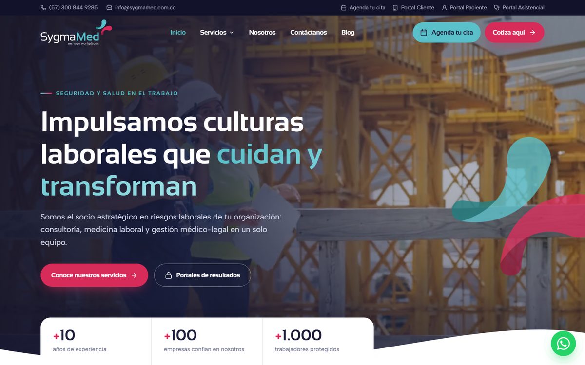 Sitio web de SygmaMed